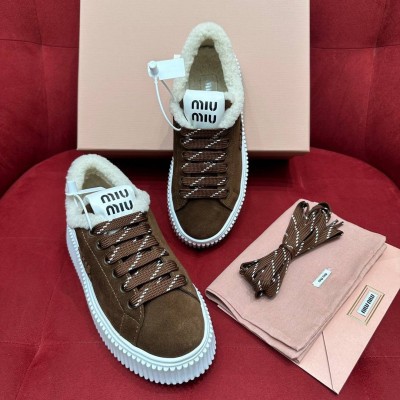 Сникеры на меху Miu Miu