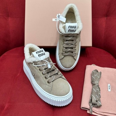Сникеры на меху Miu Miu