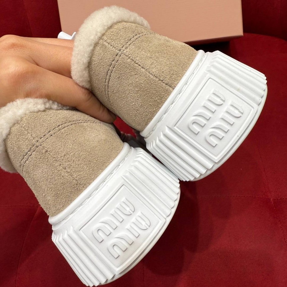 Сникеры на меху Miu Miu