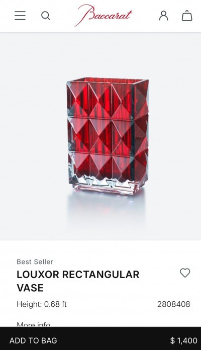 Ваза Baccarat Louxor