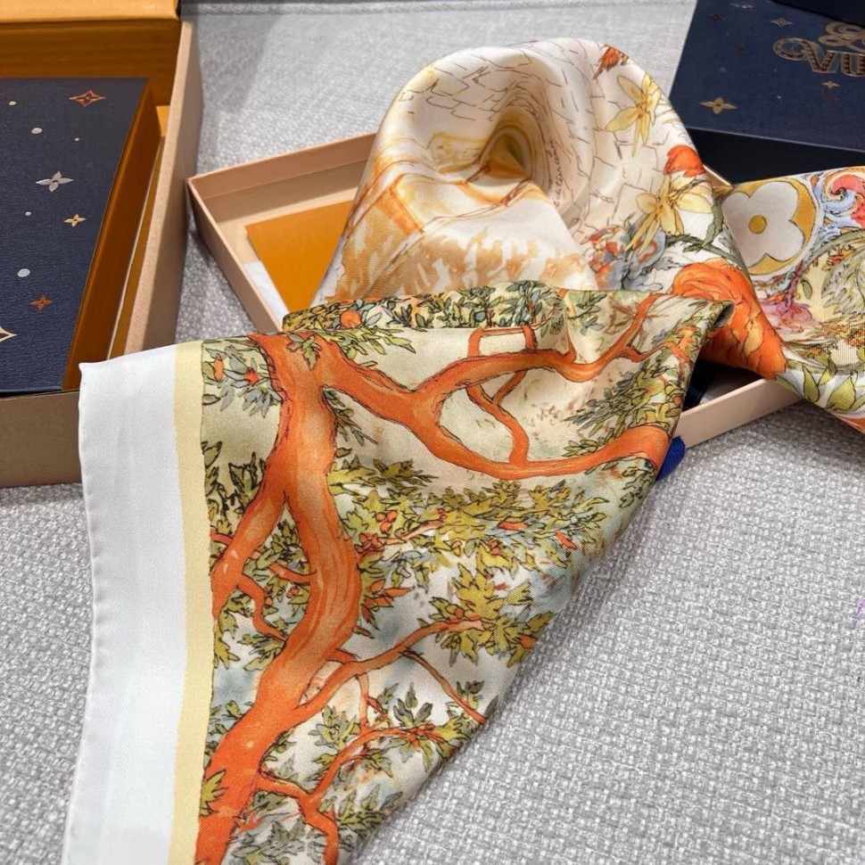 Шелковый платок Louis Vuitton Art
