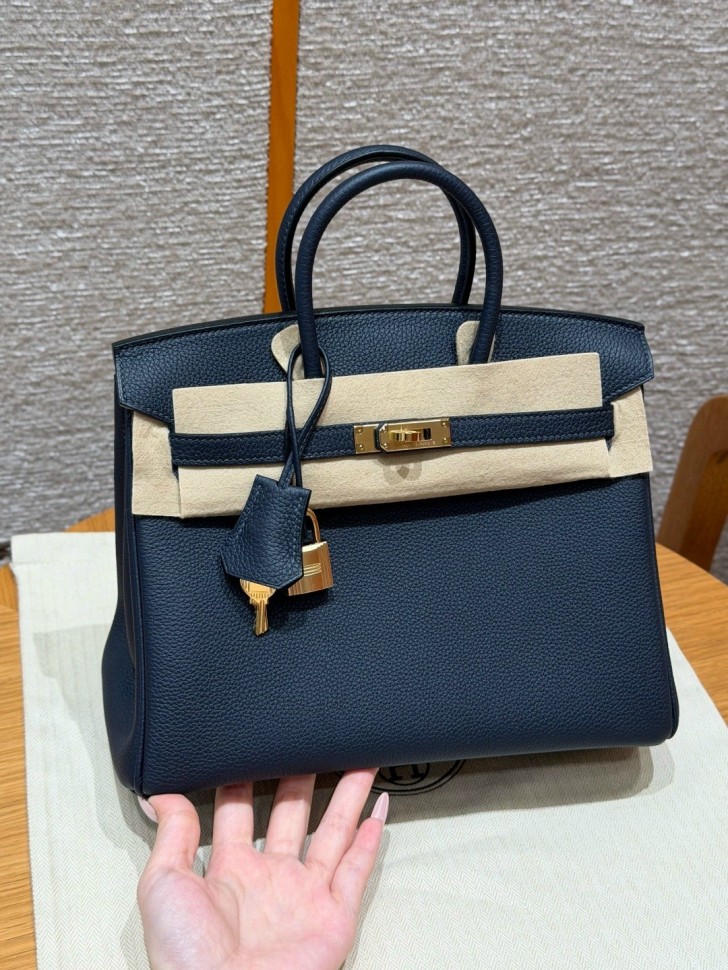 Сумка Hermes Birkin 25 Togo Blue Saphir 