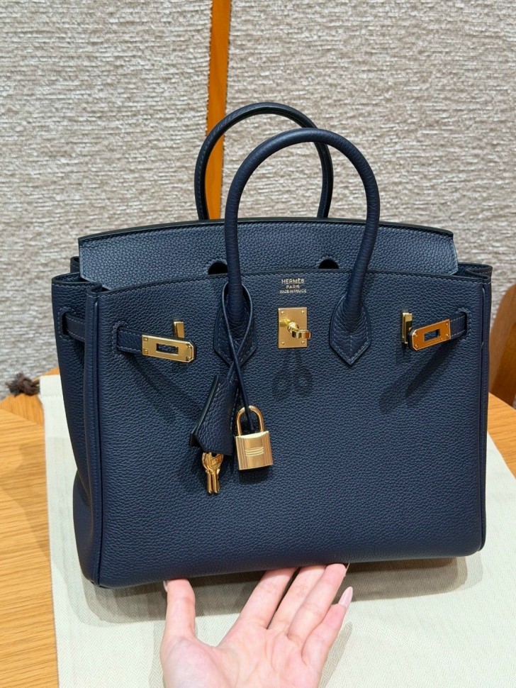 Сумка Hermes Birkin 25 Togo Blue Saphir 