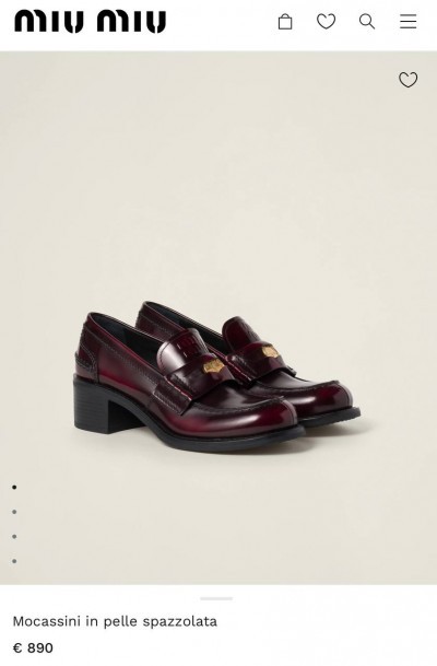 Лоферы Miu Miu