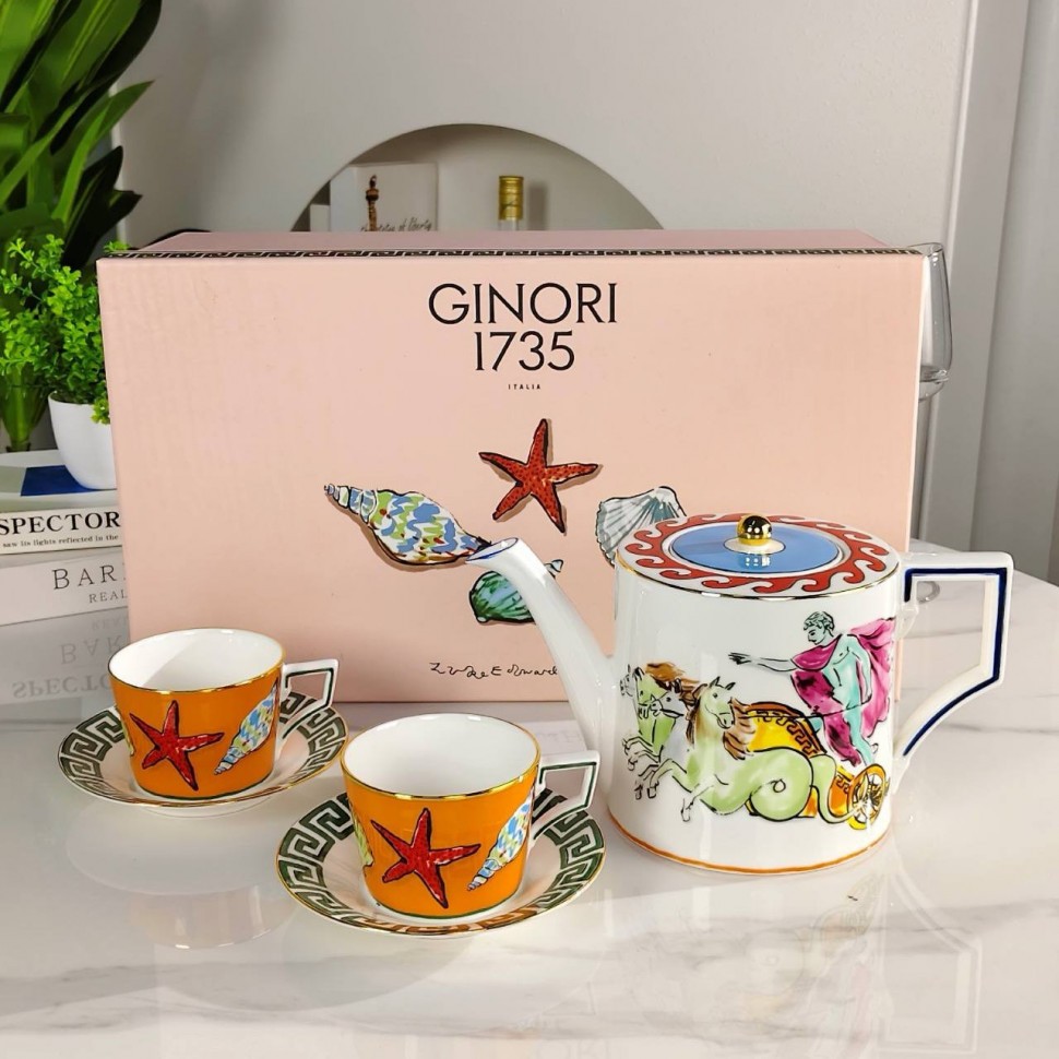 Чайная пара Ginori с чайником
