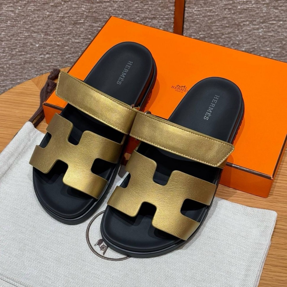 Шлепки Hermes Chypre Dore