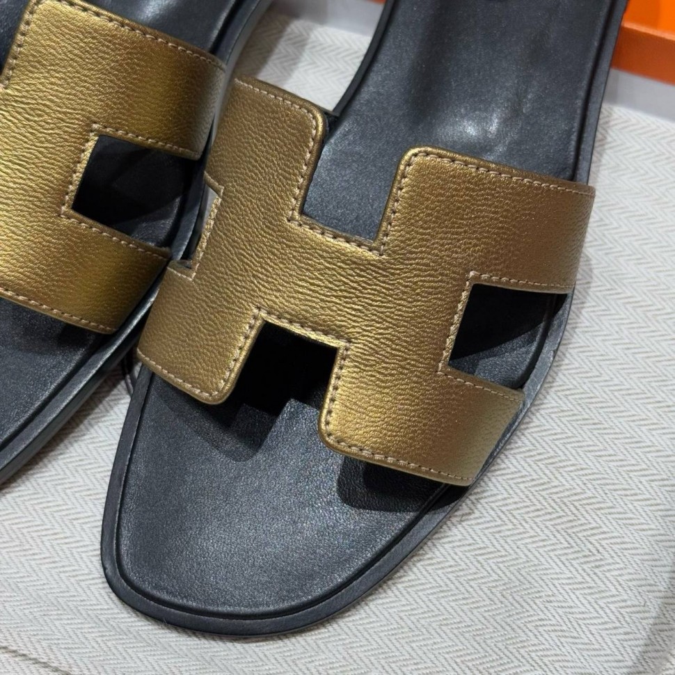 Шлепки Hermes Oran Dore