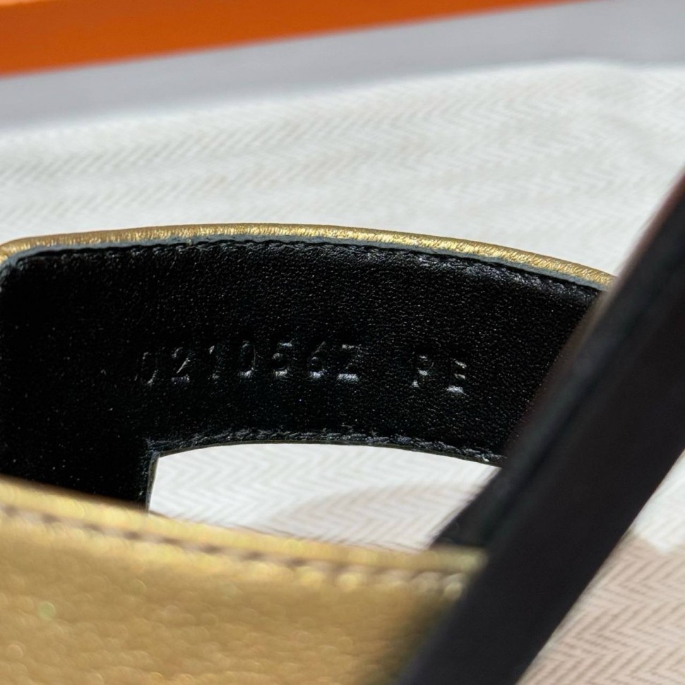 Шлепки Hermes Oran Dore