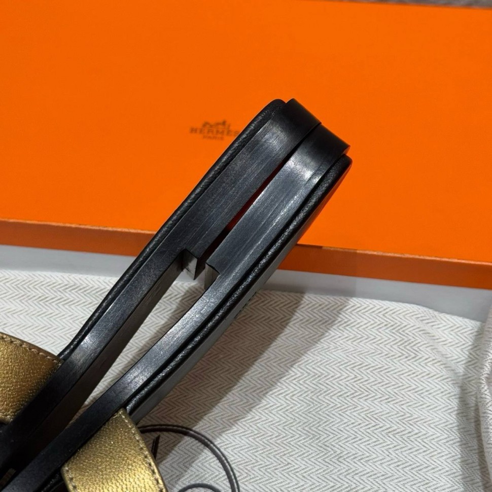 Шлепки Hermes Oran Dore