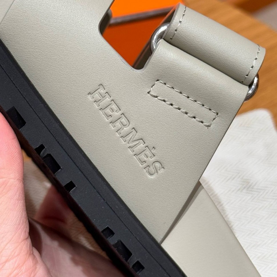 Шлепки Hermes Chypre Beige Espuisse