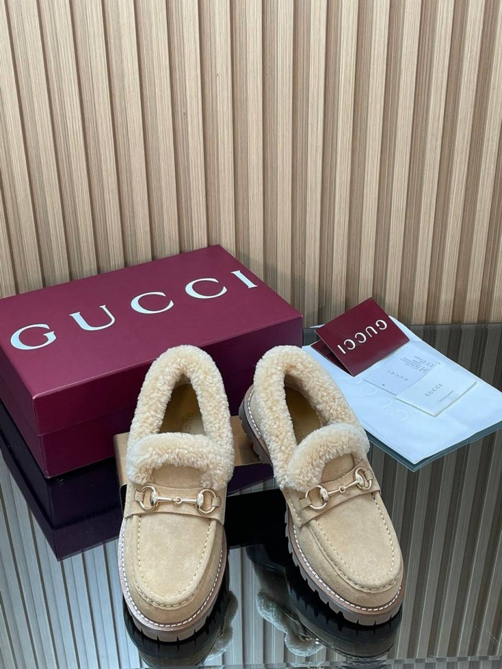 Мокасины Gucci на меху