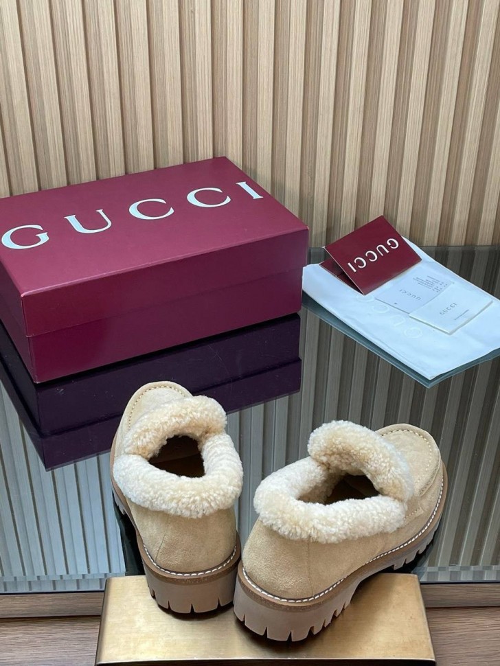 Мокасины Gucci на меху