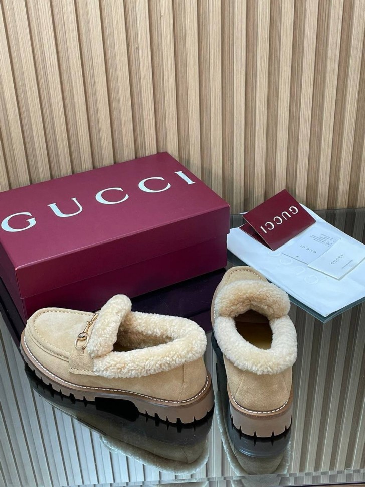 Мокасины Gucci на меху