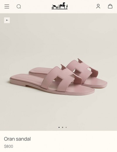 Шлепки Hermes Oran Rose Cancan