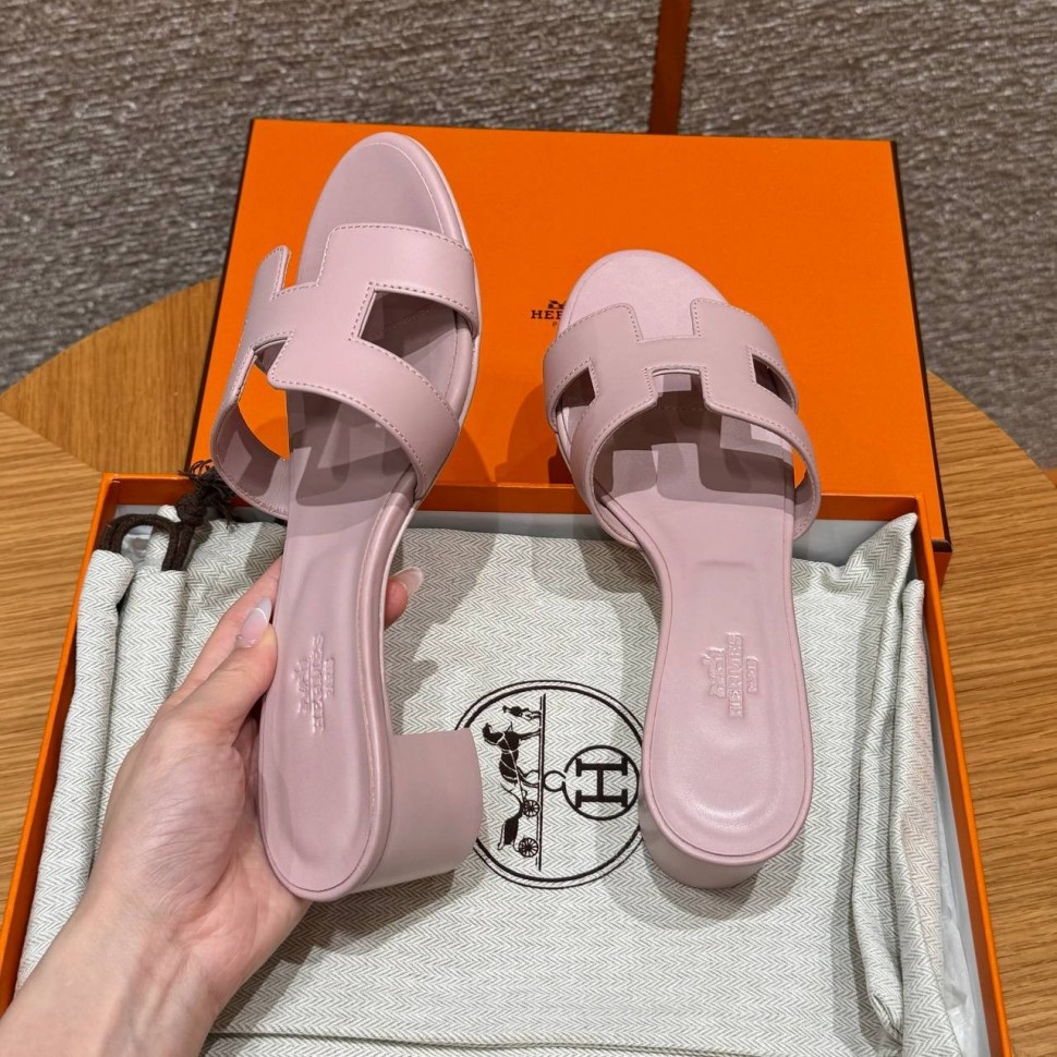Шлепки Hermes Oasis Rose Cancan