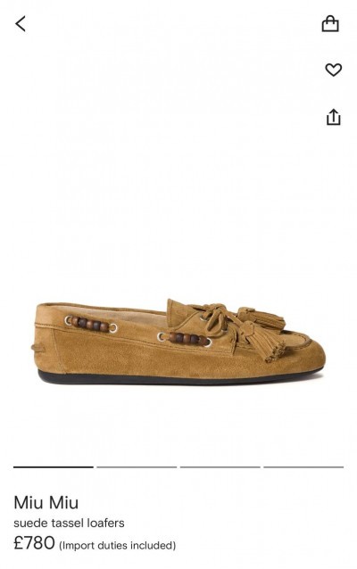 Лоферы Miu Miu    