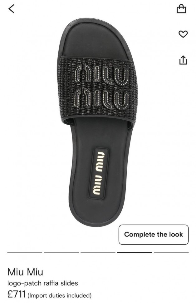 Шлепки Miu Miu