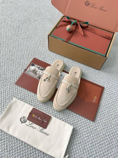 Мюли Loro Piana Open Walk с тиснением под кроко