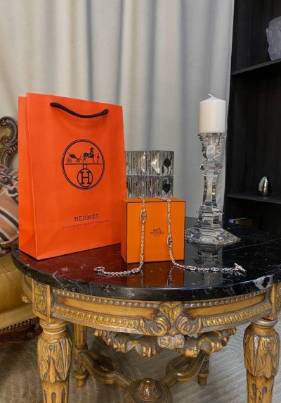 Колье Hermes silver 925 60см