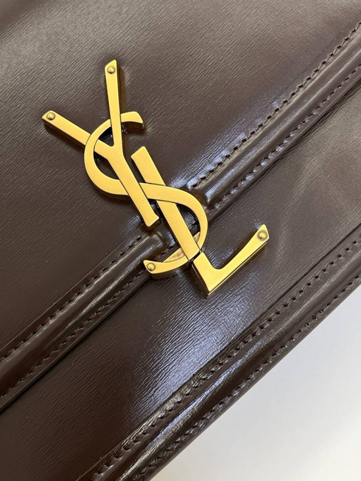 Сумка Saint Laurent Solferino Box Dark Chocolate