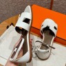 Босоножки Hermes Santorini Blanc Epsom Босоножки Hermes Santorini Blanc Epsom