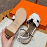 Босоножки Hermes Santorini Blanc Epsom