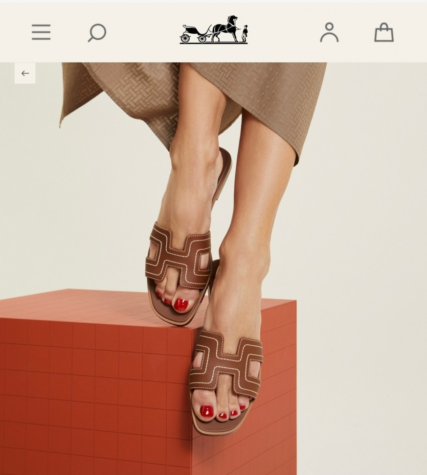 Шлепки Hermes Oran     