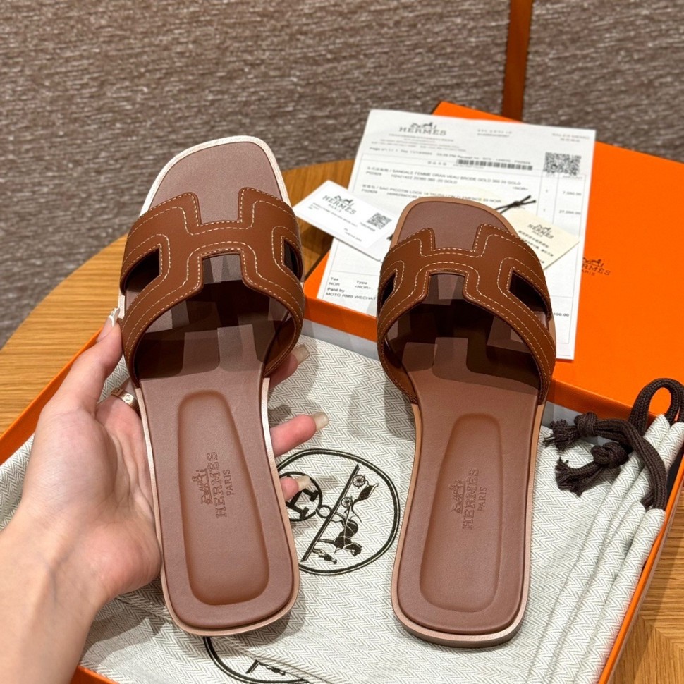 Шлепки Hermes Oran     