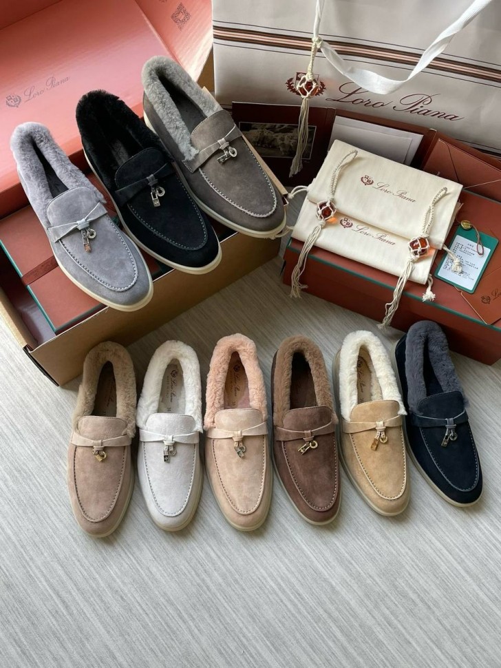 Лоуферы Loro Piana на меху