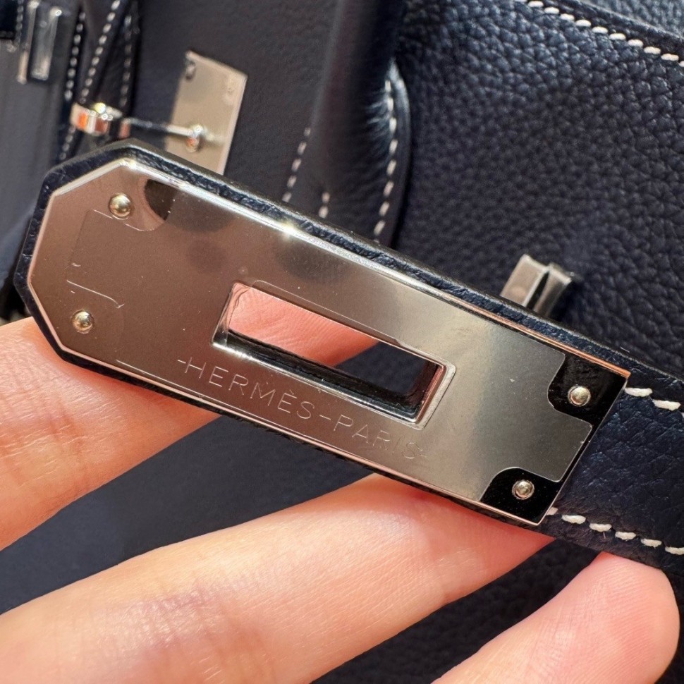 Сумка Hermes Birkin 35 Togo Blue Saphir/Cognac