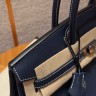 Сумка Hermes Birkin 35 Togo Blue Saphir/Cognac