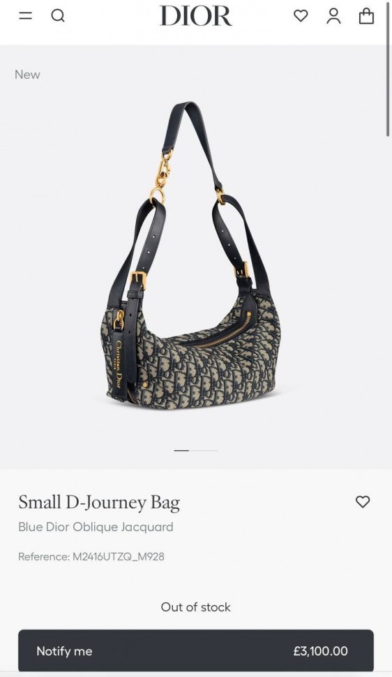Сумка Dior Small D-Journey Bag
