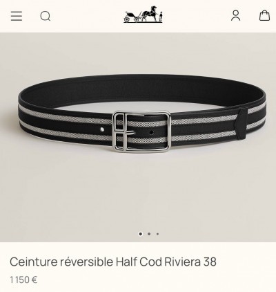 Ремень Hermes Cod Riviera 38  
