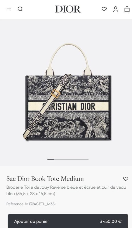 Сумка Dior Book Tote Medium